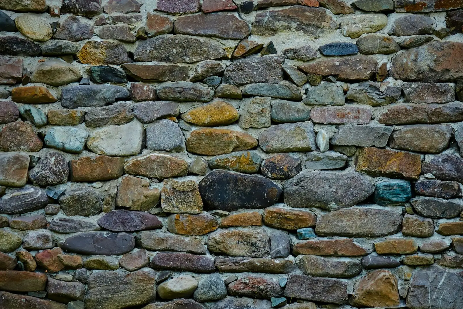 Close-up of an old stone wall